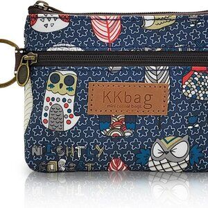 Coin Bag, Waterproof Coin Wallet Small Coin Purse with Zipper and Keyring, Cute